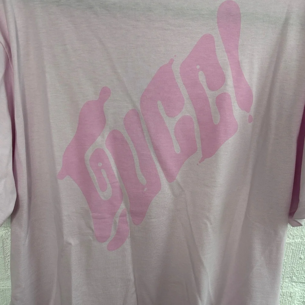 Gucci Logo Cotton Jersey Pink Mens T-shirt sz L